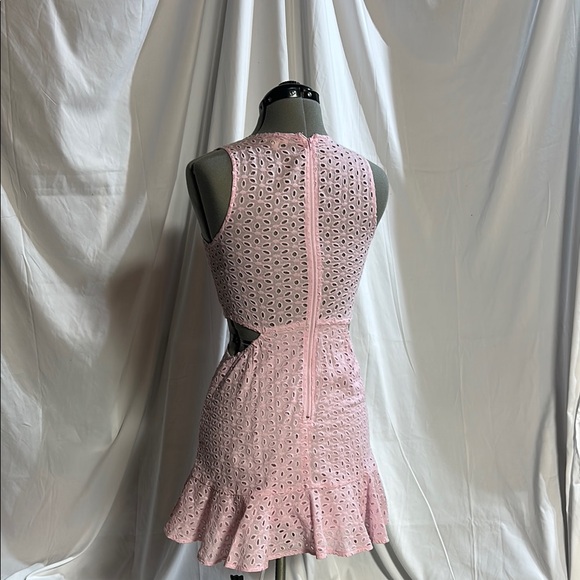 Buckle Pink Cut Out Ruffled Mini Dress - Picture 2 of 5